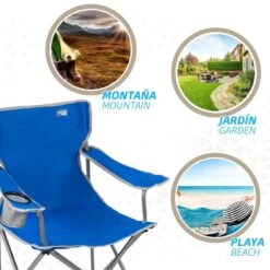 AKTIVE - Chaise De Camping Avec Porte-Gobelet -Camping Soldes Boutique aktive chaise de camping avec porte gobelet 4