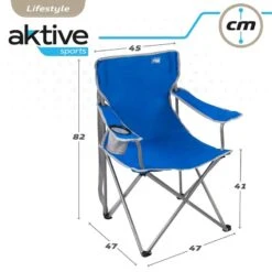 AKTIVE - Chaise De Camping Avec Porte-Gobelet -Camping Soldes Boutique aktive chaise de camping avec porte gobelet 5
