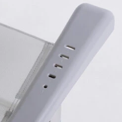 AKTIVE - Chaise Pliante Haute Avec Dossier Haut Réglable 5 Positions, Gris -Camping Soldes Boutique aktive chaise pliante haute avec dossier haut reglable 5 positions gris 5