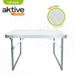 AKTIVE - Table Pliante . Table Basse Blanche En Aluminium - 40x60x40 Cm -Camping Soldes Boutique aktive table pliante table basse blanche en aluminium 40x60x40 cm 2