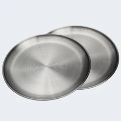 Assiette Plate De Camping | Diamètre Env. 23 Cm | Acier Inox | 2 Assiettes -Camping Soldes Boutique assiette plate de camping diametre env 23 cm acier inox 2 assiettes 4