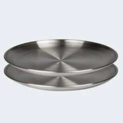 Assiette Plate De Camping | Diamètre Env. 23 Cm | Acier Inox | 2 Assiettes -Camping Soldes Boutique assiette plate de camping diametre env 23 cm acier inox 2 assiettes 5