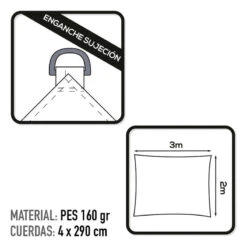 Auvent Rectangulaire En Polyester Aktive Garden Coloris Blanc -Camping Soldes Boutique auvent rectangulaire en polyester aktive garden coloris blanc 2