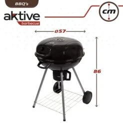 Barbecue Portable Rond Au Charbon De Bois Avec Couvercle Aktive -Camping Soldes Boutique barbecue portable rond au charbon de bois avec couvercle aktive 6