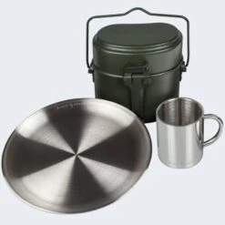 Batterie De Cuisine De Camping, Assiette Plate Et Tasse Isotherme Set -Camping Soldes Boutique batterie de cuisine de camping assiette plate et tasse isotherme set 2