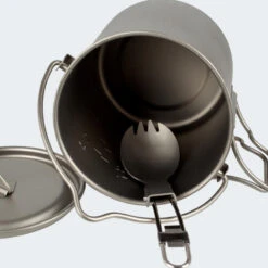 Batterie De Cuisine De Camping Set | Casseroles + Fourchette/Cuillère | Titane 11 Batterie De Cuisine De Camping Set | Casseroles + Fourchette/Cuillère | Titane -Camping Soldes Boutique batterie de cuisine de camping set casseroles fourchettecuillere titane 2