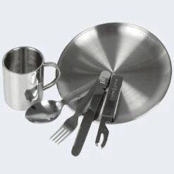 Camping Assiette Plate, Couverts Et Tasse Isotherme Set | Acier Inoxydable -Camping Soldes Boutique camping assiette plate couverts et tasse isotherme set acier inoxydable 1