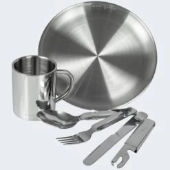 Camping Assiette Plate, Couverts Et Tasse Isotherme Set | Acier Inoxydable -Camping Soldes Boutique camping assiette plate couverts et tasse isotherme set acier inoxydable 2