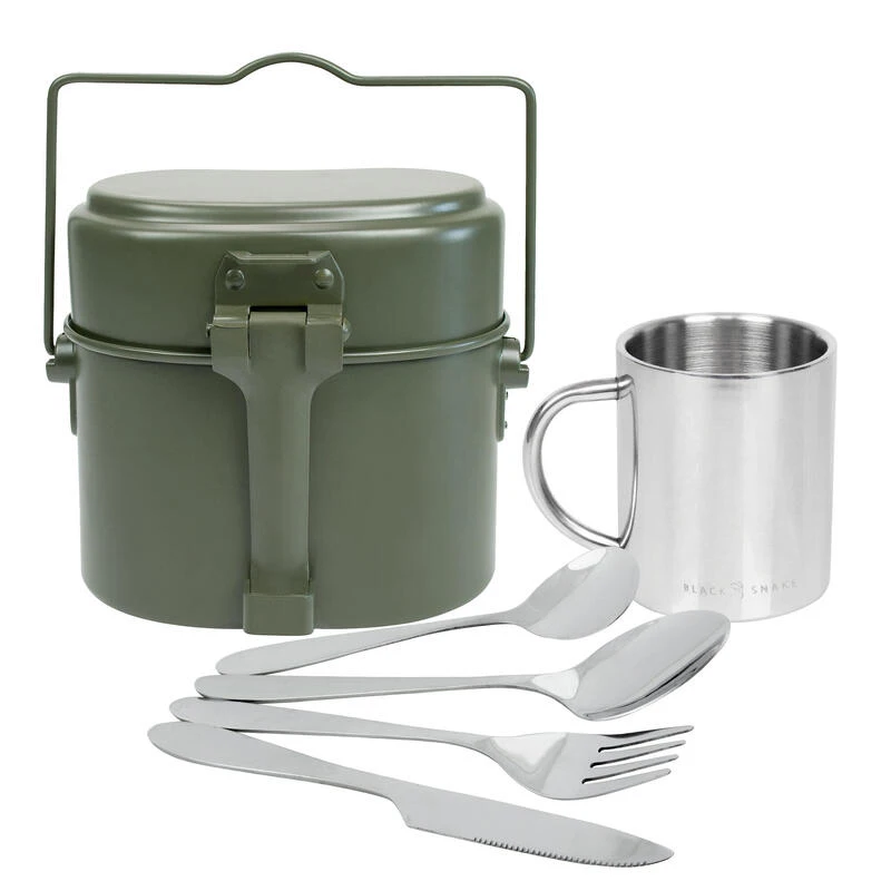 Camping Batterie De Cuisine, Tasse Isotherme & Couverts | Acier Inox & Aluminium 3 Camping Batterie De Cuisine, Tasse Isotherme & Couverts | Acier Inox & Aluminium