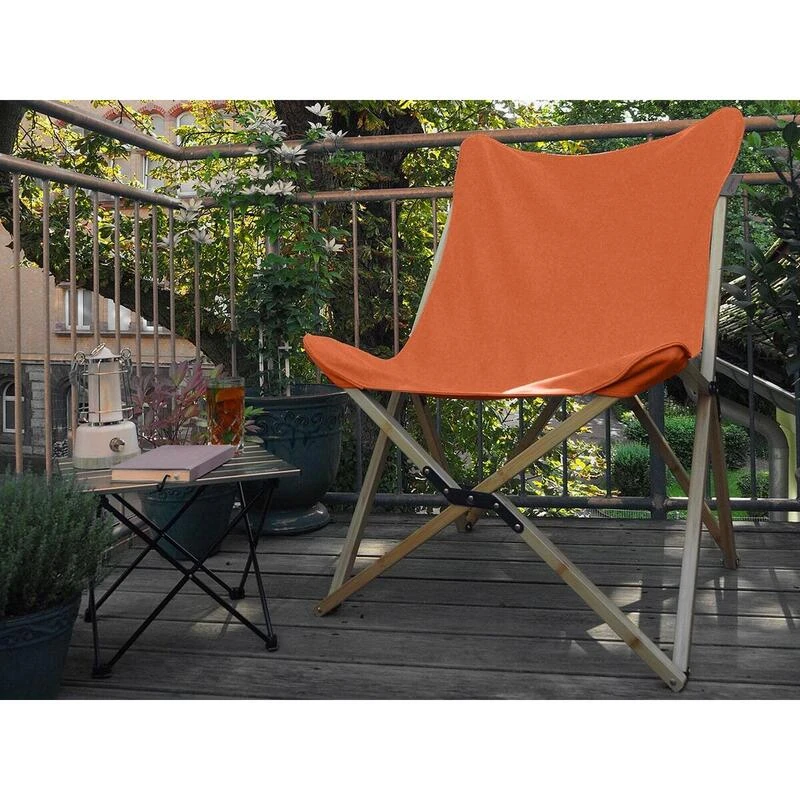 Chaise Longue Tofte - Chaise Relax De Camping - Pliable - Max. 120 Kg - Orange 4 Chaise Longue Tofte - Chaise Relax De Camping - Pliable - Max. 120 Kg - Orange – Image 2
