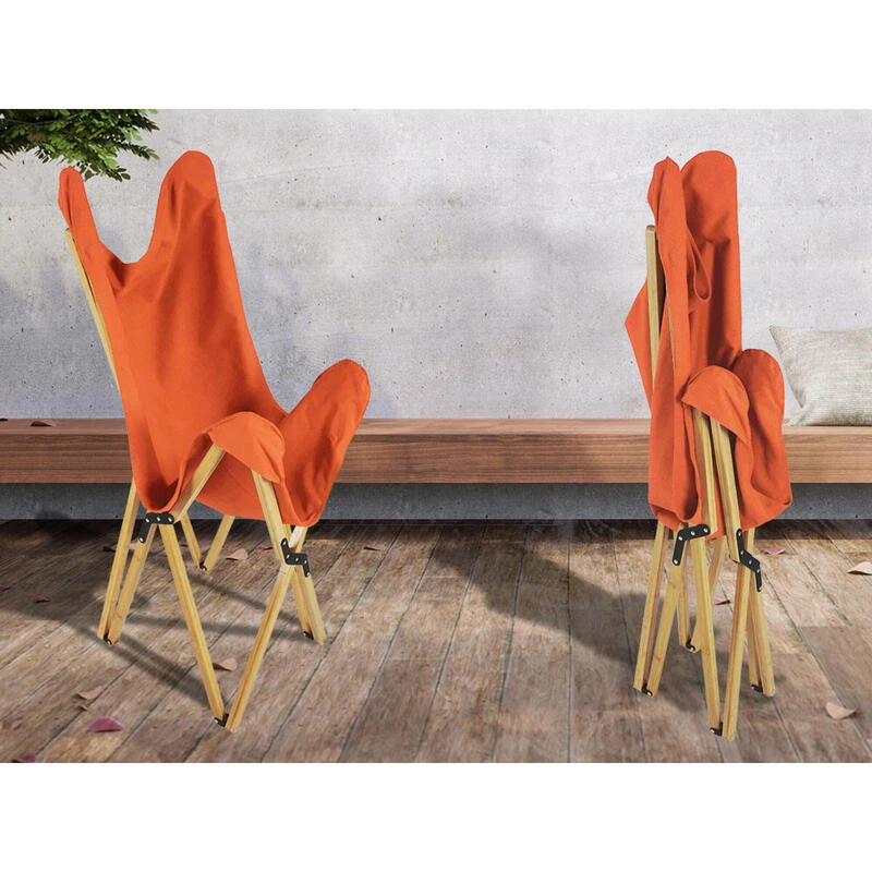 Chaise Longue Tofte - Chaise Relax De Camping - Pliable - Max. 120 Kg - Orange 8 Chaise Longue Tofte - Chaise Relax De Camping - Pliable - Max. 120 Kg - Orange – Image 6