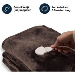 Couverture Électrique Luvego Avec Polaire/Sherpa - Brun Foncé -Camping Soldes Boutique couverture electrique luvego avec polairesherpa brun fonce 4