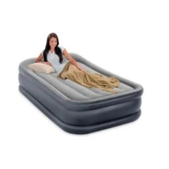 Intex Deluxe Pillow Rest Raised Twin - Lit Gonflable - 191x99x42cm - Avec Accessoires -Camping Soldes Boutique deluxe pillow rest raised twin lit gonflable 191x99x42cm avec accessoires 2