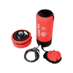 Douche Solaire à Pression Extérieure Portable - 11 L -PVC Et Latex - Rouge -Camping Soldes Boutique douche solaire a pression exterieure portable 11 l pvc et latex rouge 1