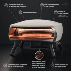 Four à Pizza WITT ETNA Modèle Rotante - Gris FR -Camping Soldes Boutique four a pizza witt etna modele rotante gris fr 5