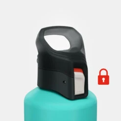 Quechua Gourde Alu 1L Avec Bouchon à Ouverture Rapide Pour La Randonnée - Vert -Camping Soldes Boutique gourde alu 1l avec bouchon a ouverture rapide pour la randonnee vert 3