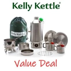 Kelly Kettle Kit 'Base Camp' Ultime - Acier Inoxydable NOUVEAU -Camping Soldes Boutique kelly kettle kit base camp ultime acier inoxydable nouveau 2