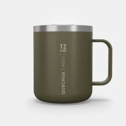 Quechua Mug MH500 Isotherme (double Paroi Inox) Camp Du Randonneur 0,38L Kaki -Camping Soldes Boutique mug mh500 isotherme double paroi inox camp du randonneur 038l kaki 8