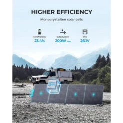 Panneau Solaire BLUETTI PV200 | 200 W -Camping Soldes Boutique panneau solaire bluetti pv200 200 w 2