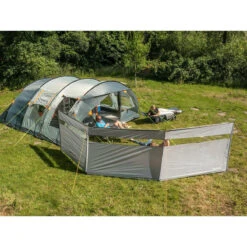 Paravent De Camping Bora - Brise-Vue - 4,5 X 1,4 M - Résistant Au Vent - Gris -Camping Soldes Boutique paravent de camping bora brise vue 45 x 14 m resistant au vent gris 3