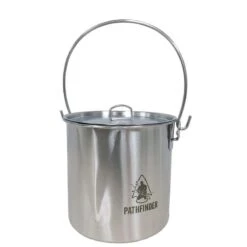 Pathfinder Pot En Acier Inoxydable Avec Couvercle (1,9 L) -Camping Soldes Boutique pathfinder pot en acier inoxydable avec couvercle 19 l 1