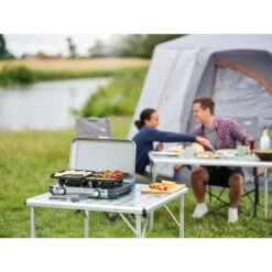 Campingaz Réchaud De Camping à Gaz 2 Feux Camp & Grill - Plancha, Grill Et Wok -Camping Soldes Boutique rechaud de camping a gaz 2 feux camp and grill plancha grill et wok 8