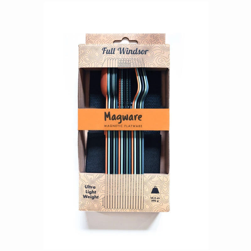 SET COMPLET DE 5 JEUX DE 3 COUVERTS MAGNÉTIQUES CAMPING EN ALUMINUM DUR - ÉTUI 6 SET COMPLET DE 5 JEUX DE 3 COUVERTS MAGNÉTIQUES CAMPING EN ALUMINUM DUR - ÉTUI – Image 4