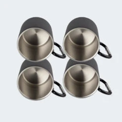 Tasse Thermique De Camping 300 Ml | Mousqueton | Acier Inoxydable | 4 Gobelets -Camping Soldes Boutique tasse thermique de camping 300 ml mousqueton acier inoxydable 4 gobelets 3