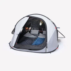 Quechua Tente De Camping - 2 SECONDS - 2 Places - Fresh & Black -Camping Soldes Boutique tente de camping 2 seconds 2 places fresh and black 3