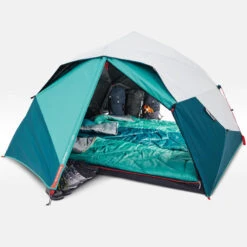 Quechua Tente De Camping - 2 Seconds EASY - 3 Places - Fresh & Black -Camping Soldes Boutique tente de camping 2 seconds easy 3 places fresh and black 3