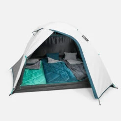 Quechua Tente De Camping - MH100 - 3 Places - Fresh & Black -Camping Soldes Boutique tente de camping mh100 3 places fresh and black 4