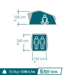 Quechua TENTE DE TOIT MH500 FRESH & BLACK 2P -Camping Soldes Boutique tente de toit mh500 fresh and black 2p 3