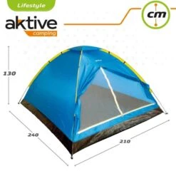 Tente Dôme 4 Hommes 210x240x130 Cm Aktive -Camping Soldes Boutique tente dome 4 hommes 210x240x130 cm aktive 2