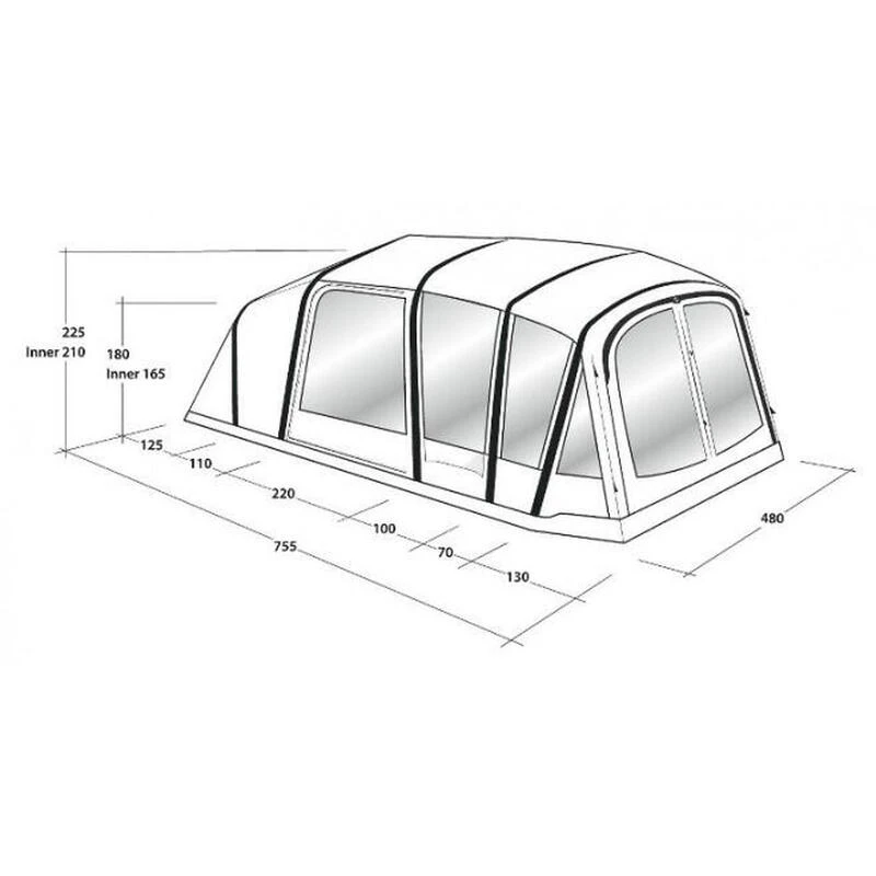 Tente Gonflable Outwell Jacksondale 7PA 4 Tente Gonflable Outwell Jacksondale 7PA – Image 2