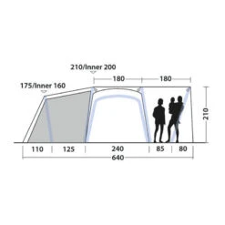 Tente Gonflable Outwell Oakdale 5PA -Camping Soldes Boutique tente gonflable outwell oakdale 5pa 3