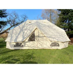 Tente Tipi En Coton - Freya - 12 Personnes - 6 X 4 M – 3m Hauteur - Moustiquaire -Camping Soldes Boutique tente tipi en coton freya 12 personnes 6 x 4 m 3m hauteur moustiquaire 2